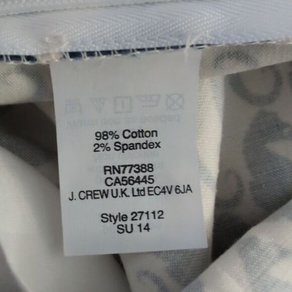 J. Crew Blue & White Seahorse Print Pencil Skirt Size 00‎ Women's - Picture 7 of 8